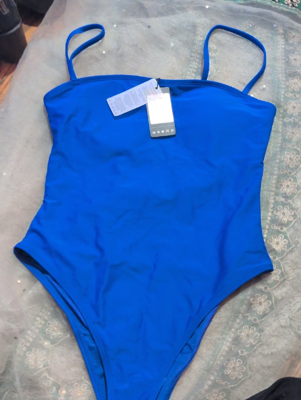 Ladies One Piece One-Piece Swim Suit with Spaghetti Straps